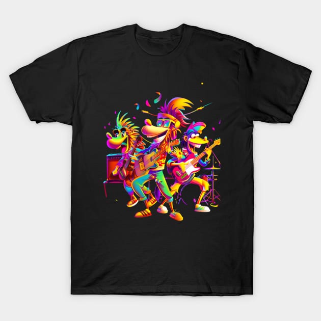 Banana-Splits Monkey Games T-Shirt by Maja Wronska